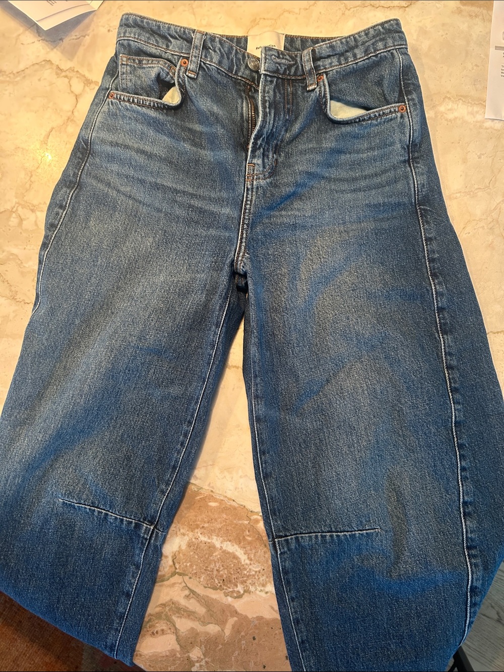 Reformation Tyler mid rise barrel jeans size 25